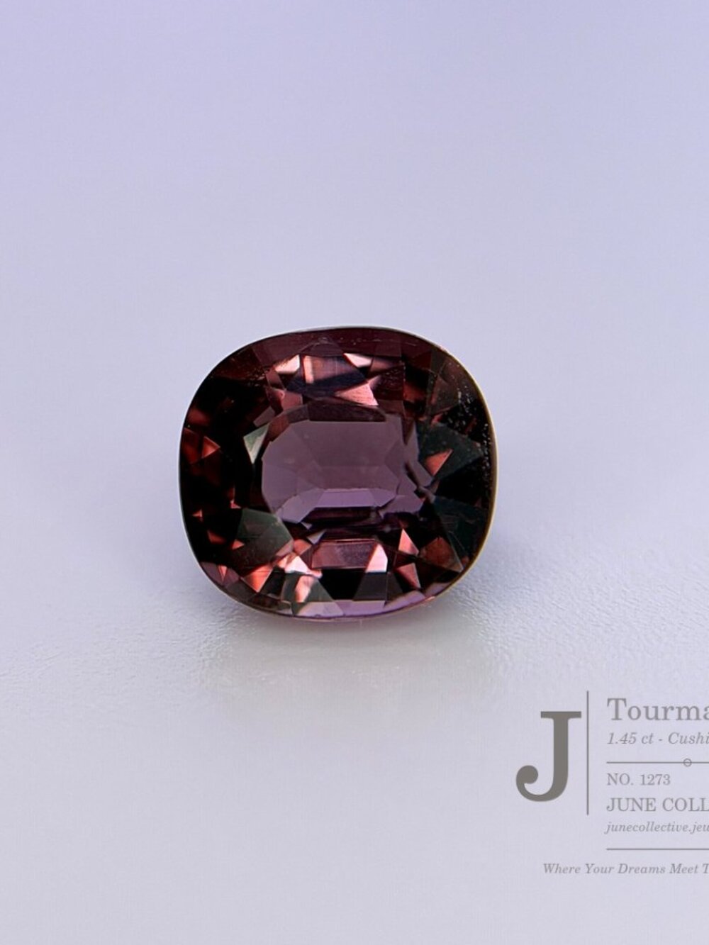 Natural Tourmaline 1.45 Ct Cushion Cut Loose Gemstone